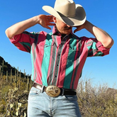 Men's Vintage Stripe Print Shirt